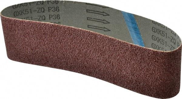 Tru-Maxx - 3" Wide x 24" OAL, 36 Grit, Aluminum Oxide Abrasive Belt - Aluminum Oxide, Very Coarse, Coated - Best Tool & Supply