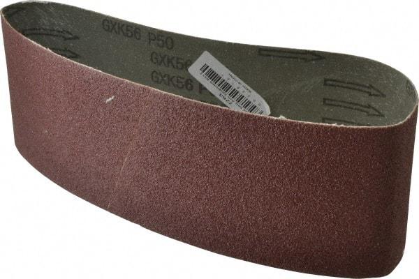 Tru-Maxx - 4" Wide x 24" OAL, 50 Grit, Aluminum Oxide Abrasive Belt - Aluminum Oxide, Coarse, Coated, X Weighted Cloth Backing - Best Tool & Supply