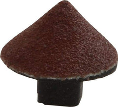 Superior Abrasives - 5/8" Diam 120 Grit 90° Included Angle Cone Center Lap - Aluminum Oxide, Fine Grade, Shank Mounted - Best Tool & Supply