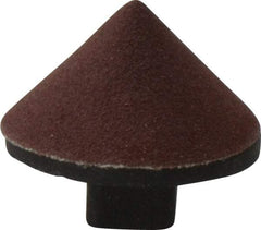 Superior Abrasives - 7/8" Diam 180 Grit 90° Included Angle Cone Center Lap - Aluminum Oxide, Very Fine Grade, Shank Mounted - Best Tool & Supply