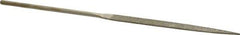 Value Collection - 5-1/2" OAL Medium Point Needle Diamond File - 13/64" Wide x 3/64" Thick, 2-3/4 LOC - Best Tool & Supply