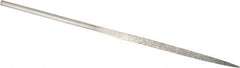 Value Collection - 5-1/2" OAL Medium Three Square Needle Diamond File - 9/64" Wide x 9/64" Thick, 2-3/4 LOC - Best Tool & Supply