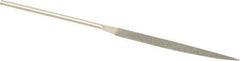 Value Collection - 5-1/2" OAL Medium Knife Needle Diamond File - 3/16" Wide x 1/16" Thick, 2-3/4 LOC - Best Tool & Supply