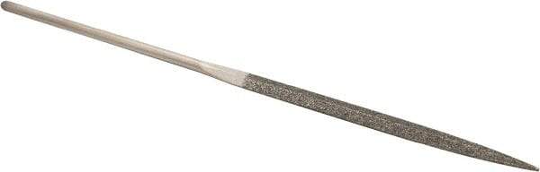 Value Collection - 5-1/2" OAL Medium Triangular Needle Diamond File - 11/64" Wide x 5/64" Thick, 2-3/4 LOC - Best Tool & Supply