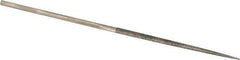 Value Collection - 5-1/2" OAL Medium Point Needle Diamond File - 13/64" Wide x 5/64" Thick, 2-3/4 LOC - Best Tool & Supply