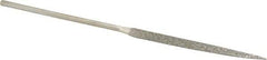 Value Collection - 5-1/2" OAL Coarse Knife Needle Diamond File - 3/16" Wide x 1/16" Thick, 2-3/4 LOC - Best Tool & Supply