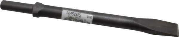 Made in USA - 1" Head Width, 12" OAL, Flat Chisel - Round Drive, Round Shank, Alloy Steel - Best Tool & Supply