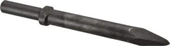 Made in USA - 9" OAL, Moil Point Chisel - Round Drive, Round Shank, Alloy Steel - Best Tool & Supply