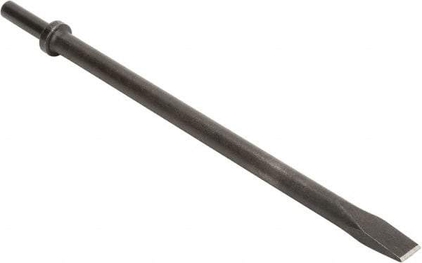 Made in USA - 1" Head Width, 18" OAL, Flat Chisel - Round Drive, Round Shank, Alloy Steel - Best Tool & Supply