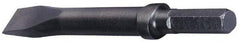 Made in USA - 1" Head Width, 24" OAL, 1/2" Shank Diam, Flat Chisel - Hex Drive, Hex Shank, Alloy Steel - Best Tool & Supply