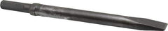 Made in USA - 1" Head Width, 12" OAL, 1/2" Shank Diam, Flat Chisel - Hex Drive, Hex Shank, Alloy Steel - Best Tool & Supply