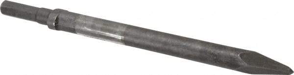 Made in USA - 12" OAL, 1/2" Shank Diam, Moil Point Chisel - Hex Drive, Hex Shank, Alloy Steel - Best Tool & Supply