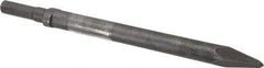 Made in USA - 12" OAL, 1/2" Shank Diam, Moil Point Chisel - Hex Drive, Hex Shank, Alloy Steel - Best Tool & Supply