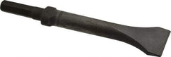 Made in USA - 2" Head Width, 9" OAL, 1/2" Shank Diam, Scaling Chisel - Hex Drive, Hex Shank, Alloy Steel - Best Tool & Supply