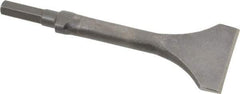 Made in USA - 3" Head Width, 9" OAL, 1/2" Shank Diam, Scaling Chisel - Hex Drive, Hex Shank, Alloy Steel - Best Tool & Supply