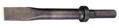 Made in USA - 1" Head Width, 12" OAL, Flat Chisel - Hex Drive, Hex Shank, Alloy Steel - Best Tool & Supply