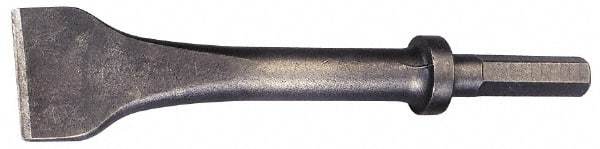 Made in USA - 3" Head Width, 9" OAL, Scaling Chisel - Hex Drive, Hex Shank, Alloy Steel - Best Tool & Supply