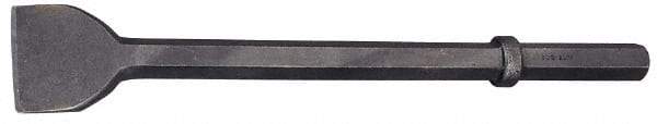 Made in USA - 3" Head Width, 20" OAL, 1-1/8" Shank Diam, Scaling Chisel - Hex Drive, Hex Shank, Alloy Steel - Best Tool & Supply