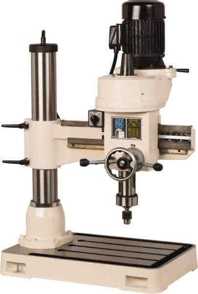 Vectrax - 38-1/2" Swing, Step Pulley Drill Press - 5 Speed, 1-1/2 hp, Single Phase - Best Tool & Supply