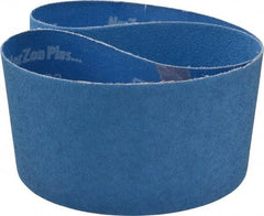 Norton - 4" Wide x 36" OAL, 60 Grit, Zirconia Alumina Abrasive Belt - Zirconia Alumina, Medium, Coated, X Weighted Cloth Backing, Series R823 - Best Tool & Supply