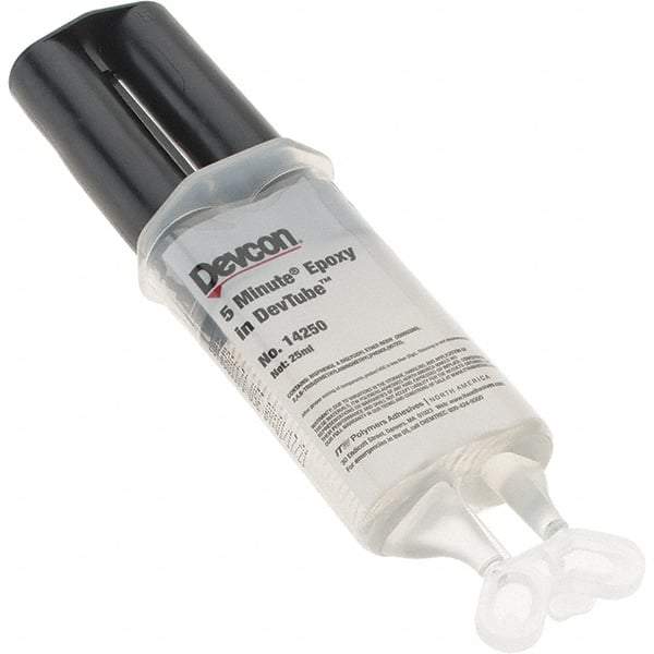 Devcon - 25 mL Tube Two Part Epoxy - 3 to 6 min Working Time, 1,900 psi Shear Strength - Best Tool & Supply