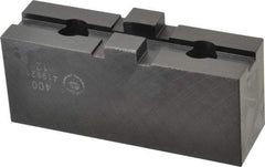 Bison - 15-3/4 to 16" Chuck Capacity, Tongue & Groove Attachment, Square Soft Lathe Chuck Jaw - 1 Jaw, Steel, 3" Btw Mount Hole Ctrs, 5-1/2" Long x 1-21/32" Wide x 1-5/8" High, 1/2" Groove - Best Tool & Supply