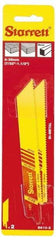 Starrett - 6" Long x 3/4" Thick, Bi-Metal Reciprocating Saw Blade - Straight Profile, 10 TPI, Toothed Edge, Universal Shank - Best Tool & Supply