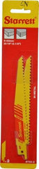 Starrett - 6" Long x 3/4" Thick, Bi-Metal Reciprocating Saw Blade - Tapered Profile, 6 TPI, Toothed Edge, Universal Shank - Best Tool & Supply