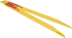 Starrett - 12" Long x 3/4" Thick, Bi-Metal Reciprocating Saw Blade - Tapered Profile, 3 TPI, Toothed Edge, Universal Shank - Best Tool & Supply