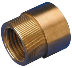 Keystone Threaded Products - 1-1/2" Long, 1-1/2" High, 1/2" Thread Length, Bronze, Left Hand, Round, Precision Acme Nut - 1.375-16 Thread Size, 2C Class of Fit - Best Tool & Supply