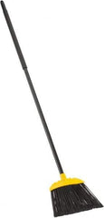 Rubbermaid - 10" Wide, Black Polypropylene Bristles, Metal Handle, Angled Broom - Flagged, Water Resistant - Best Tool & Supply