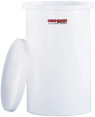 Made in USA - 36 Gallon Cylindrical Polyethylene Open Top Tank - 48" High x 15" Diam - Best Tool & Supply