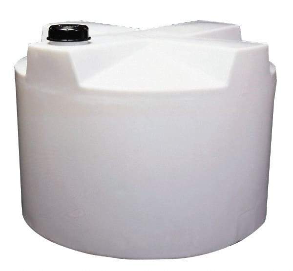 Made in USA - 65 Gallon Cylindrical Polyethylene Closed Top Tank - 42" High x 23" Diam - Best Tool & Supply