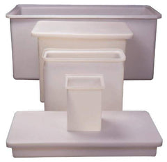 Made in USA - 45 Gallon Rectangular Plastic Tank - 12" High x 24" Diam - Best Tool & Supply