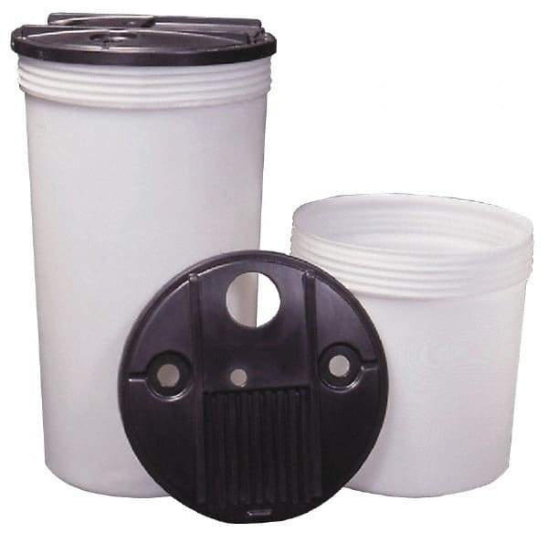 Made in USA - 55 Gallon Tapered Cylinder Plastic Tank - 40" High x 22" Diam - Best Tool & Supply