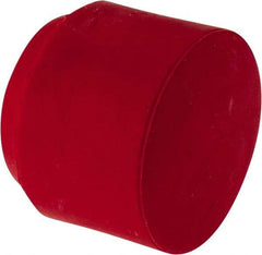 Made in USA - 2" Face Diam, Grade Medium, Red Hammer Replacement Tip - Vinyl - Best Tool & Supply