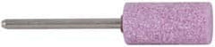 Grier Abrasives - 1/2 x 1" Head Diam x Thickness, W187, Cylinder, Aluminum Oxide Mounted Point - Best Tool & Supply