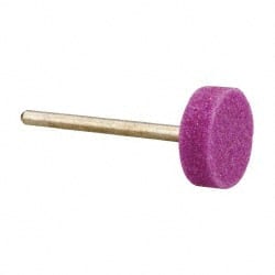 Grier Abrasives - 3/4 x 1/4" Head Diam x Thickness, W201, Cylinder, Aluminum Oxide Mounted Point - Best Tool & Supply