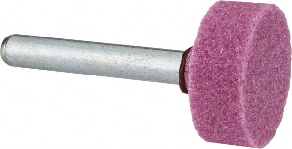 Grier Abrasives - 1 x 3/8" Head Diam x Thickness, W217, Cylinder, Aluminum Oxide Mounted Point - Best Tool & Supply