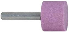 Grier Abrasives - 1 x 3/4" Head Diam x Thickness, W219, Cylinder, Aluminum Oxide Mounted Point - Best Tool & Supply
