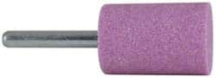 Grier Abrasives - 1 x 1-1/2" Head Diam x Thickness, W221, Cylinder, Aluminum Oxide Mounted Point - Best Tool & Supply