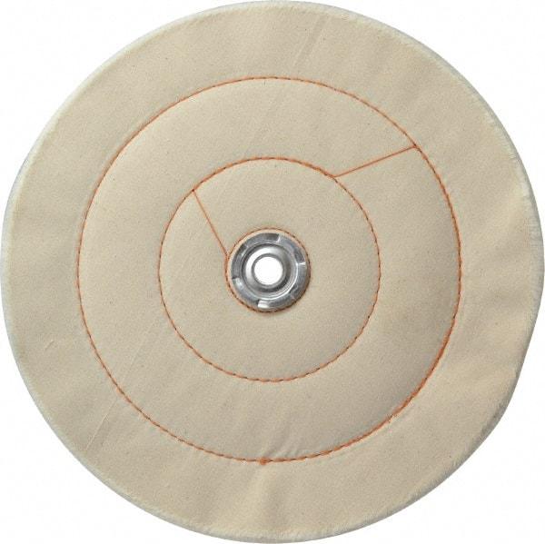 Dico - 10" Diam x 1/2" Thick Unmounted Buffing Wheel - Cushion Sewn, 1" Arbor Hole, Medium Density - Best Tool & Supply