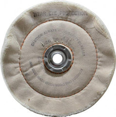 Dico - 6" Diam x 3/4" Thick Unmounted Buffing Wheel - Cushion Sewn, 1/2" Arbor Hole, Medium Density - Best Tool & Supply