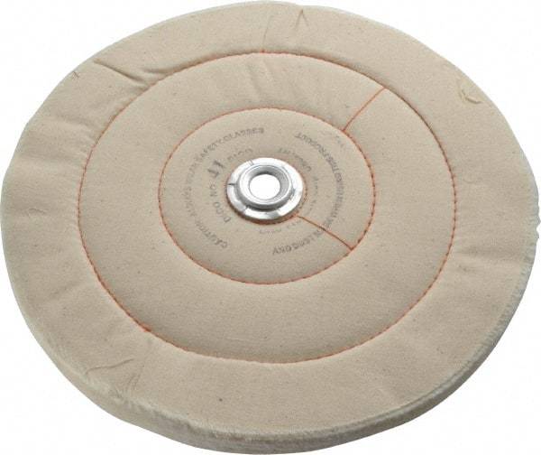 Dico - 10" Diam x 3/4" Thick Unmounted Buffing Wheel - Cushion Sewn, 1/2" Arbor Hole, Medium Density - Best Tool & Supply