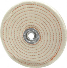 Dico - 6" Diam x 1/2" Thick Unmounted Buffing Wheel - Spiral Sewn, 1/2" Arbor Hole, Coarse Grade - Best Tool & Supply