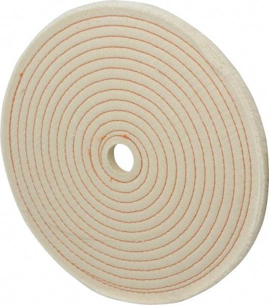 Dico - 10" Diam x 1/2" Thick Unmounted Buffing Wheel - Spiral Sewn, 1/2" Arbor Hole, Coarse Grade - Best Tool & Supply