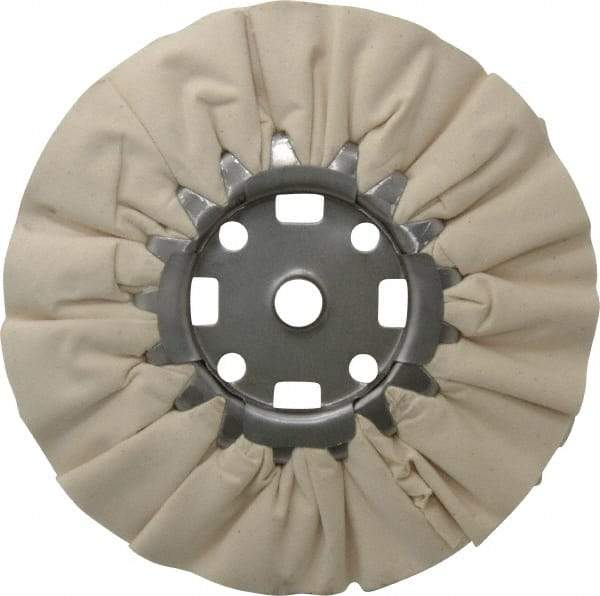 Divine Brothers - 8" Diam x 1/2" Thick Unmounted Buffing Wheel - Ventilated Bias Cut, 5/8" Arbor Hole - Best Tool & Supply