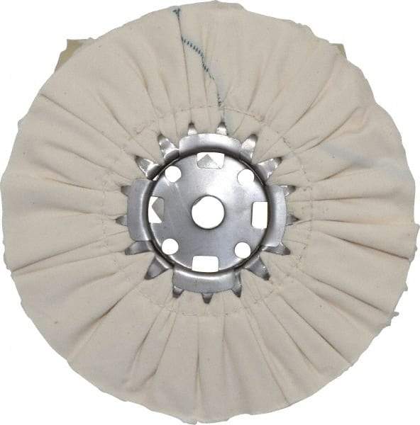 Divine Brothers - 10" Diam x 1/2" Thick Unmounted Buffing Wheel - Ventilated Bias Cut, 3/4" Arbor Hole - Best Tool & Supply