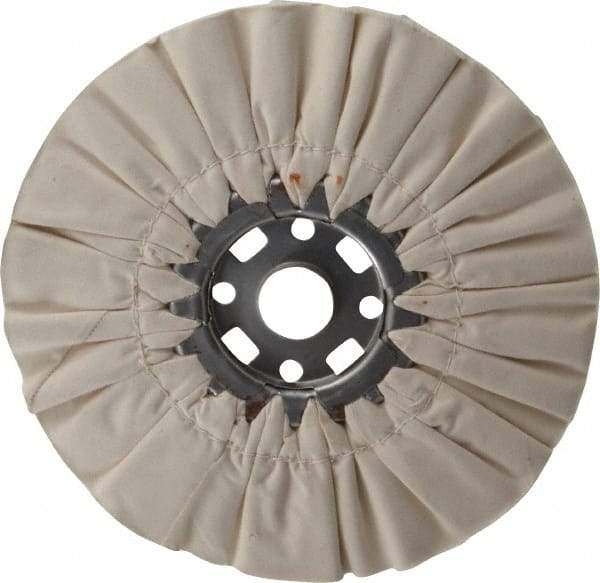 Divine Brothers - 10" Diam x 1/2" Thick Unmounted Buffing Wheel - Ventilated Bias Cut, 1-1/4" Arbor Hole - Best Tool & Supply