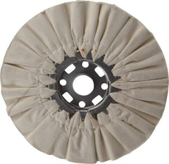 Divine Brothers - 10" Diam x 1/2" Thick Unmounted Buffing Wheel - Ventilated Bias Cut, 1-1/4" Arbor Hole - Best Tool & Supply